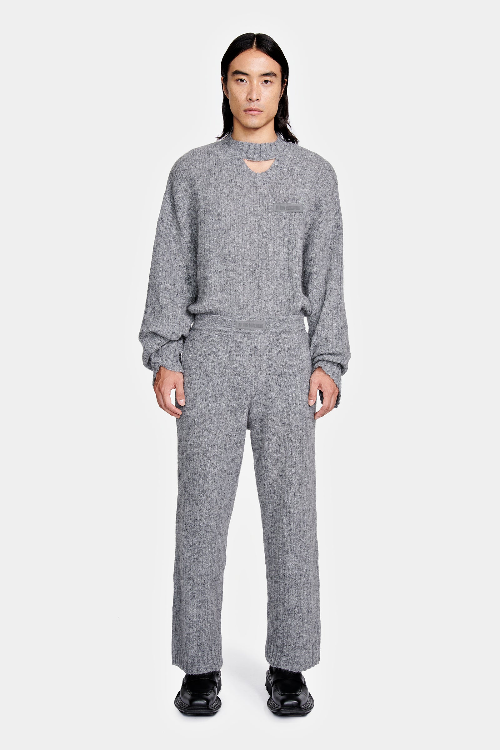 WIDE KNITTED PANTS IN MOHAIR – LGN LOUIS GABRIEL NOUCHI