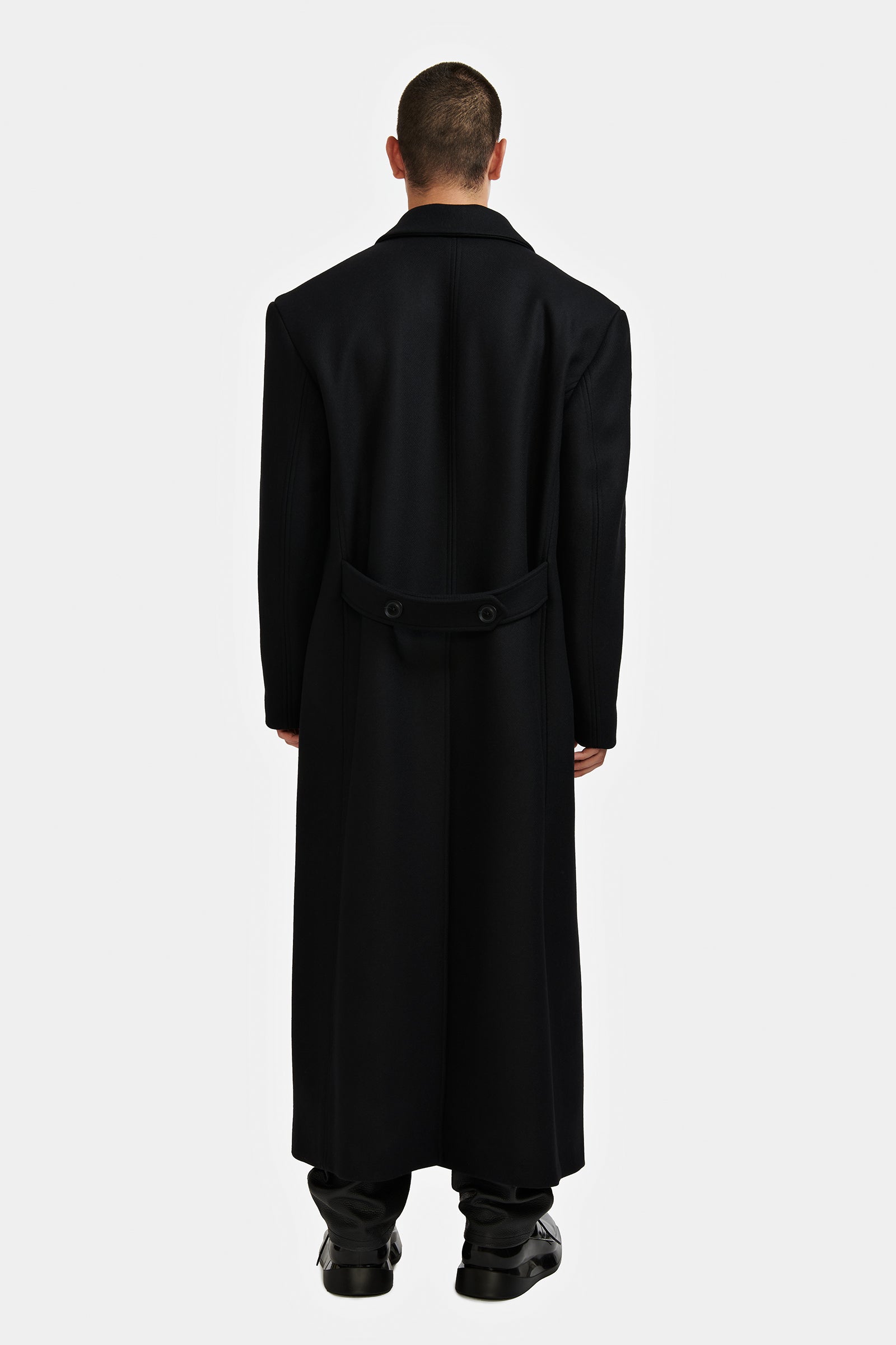 BLACK DOUBLE-BREASTED COAT – LGN LOUIS GABRIEL NOUCHI