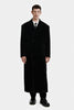 MANTEAU DOUBLE CROISURE VELOURS NOIR