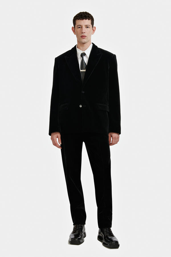 VESTE OVERSIZE EN VELOURS NOIR