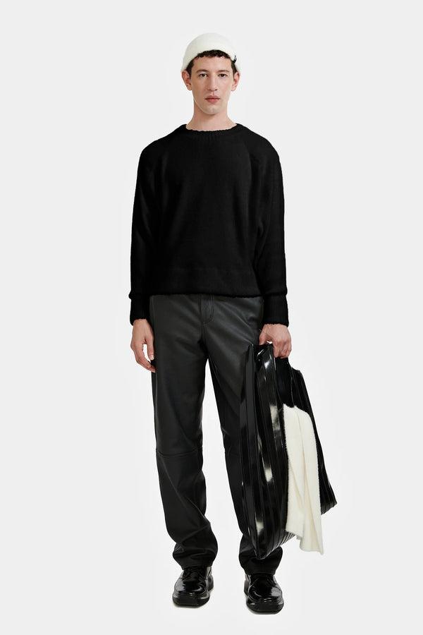 PULL EN MAILLE DUVETEUSE NOIR