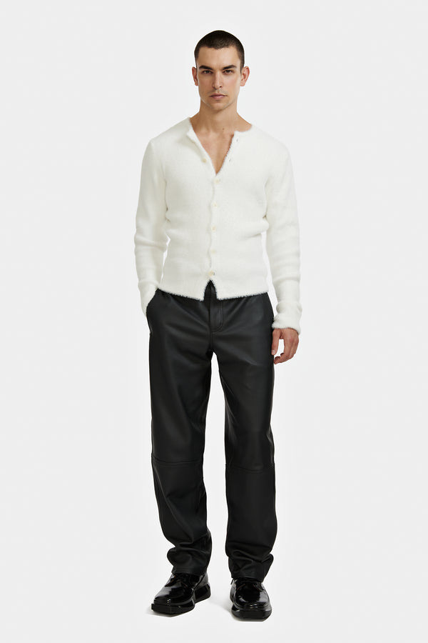 CARDIGAN EN MAILLE DUVETEUSE BONE