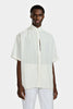 SHORT-SLEEVED SHIRT WITH ASYMETRICAL OPENING IN DROPS JACQUARD