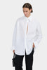 LONG SHIRT WITH ASYMMETRICAL OPENING IN COTTON