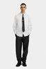 CHEMISE DROITE EN POPELINE BLANCHE