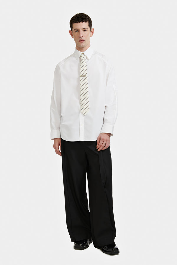 CHEMISE COTON BLANC MANCHES RAGLANS