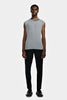 SHORT-SLEEVED T-SHIRT WITH ASYMMETRICAL OPENING IN MICRO MODAL