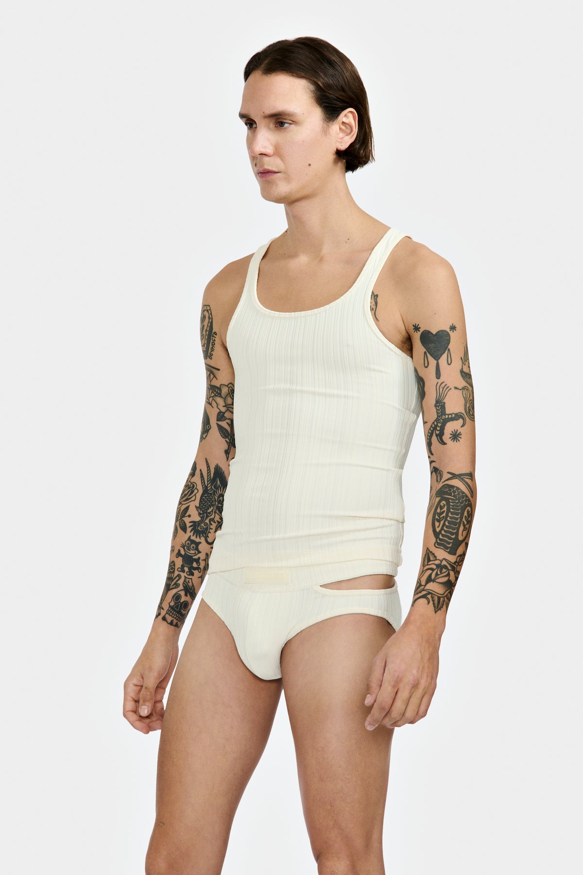 SWIM TANK TOP IN RECYCLED JERSEY – LGN LOUIS GABRIEL NOUCHI