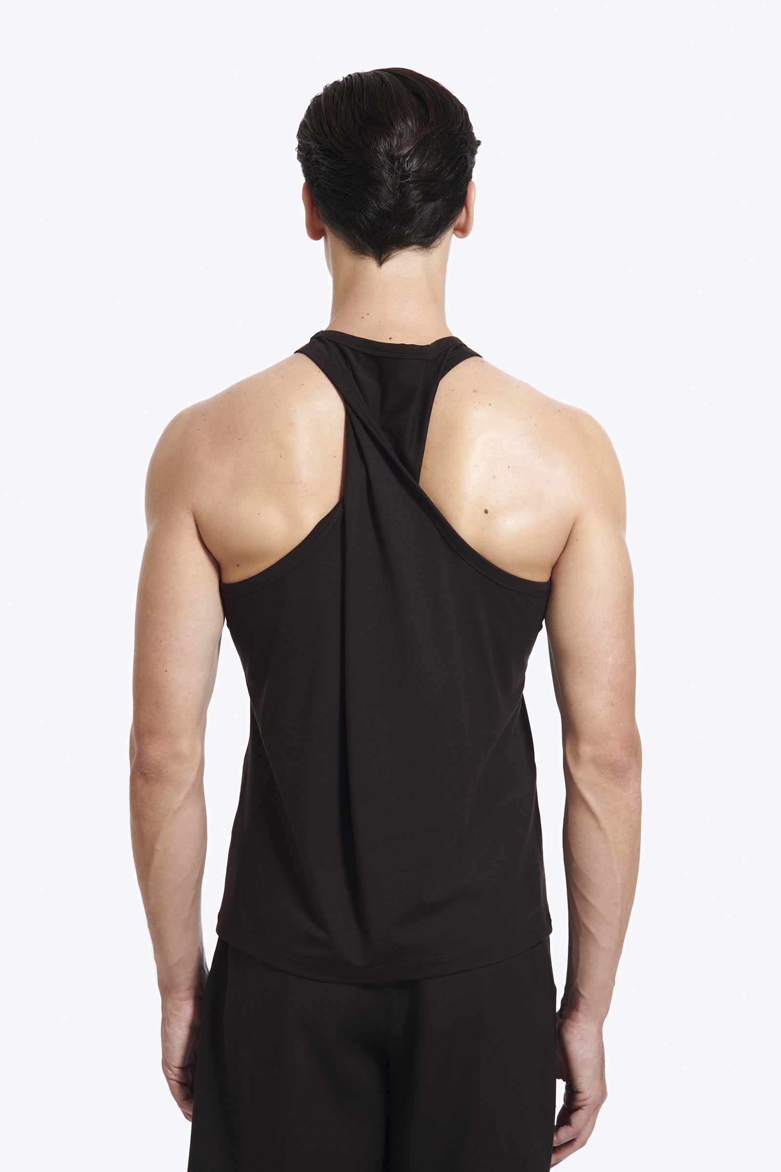TWISTED BACK TANK TOP IN LYOCELL
