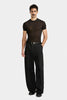 T-SHIRT TRANSPARENT JERSEY NOIR