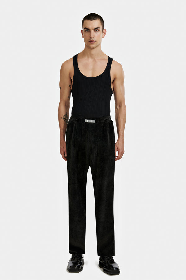 PANTALON DE JOGGING EN VELOURS NOIR
