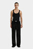 PANTALON LARGE EN VELOURS ANTHRACITE