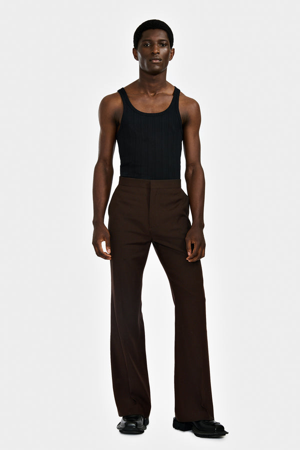 TAILORED FLARE TROUSERS IN SUMMER WOOL