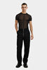 STRAIGHT BLACK ZIP PANTS