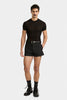 BLACK TAILORED SHORTS