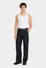 PANTALON EN DENIM DROIT À PINCES