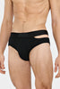 BRIEF WITH ASYMMETRICAL OPENING IN COTTON