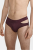 SWIM TRUNKS WITH ASYMMETRICAL OPENING IN RECYCLED JERSEY