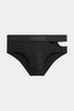 BRIEF WITH ASYMMETRICAL OPENING IN COTTON