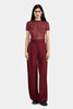 WIDE-LEG PLEATED PANTS
