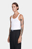 TANK TOP IN RIBBED COTTON JERSEY