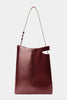 "BRIEF" TOTE BAG IN GLOSSY RED LEATHER
