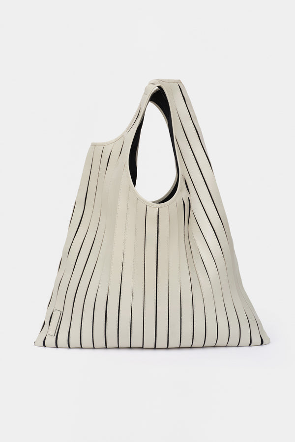LARGE TOTE CUIR BLANC