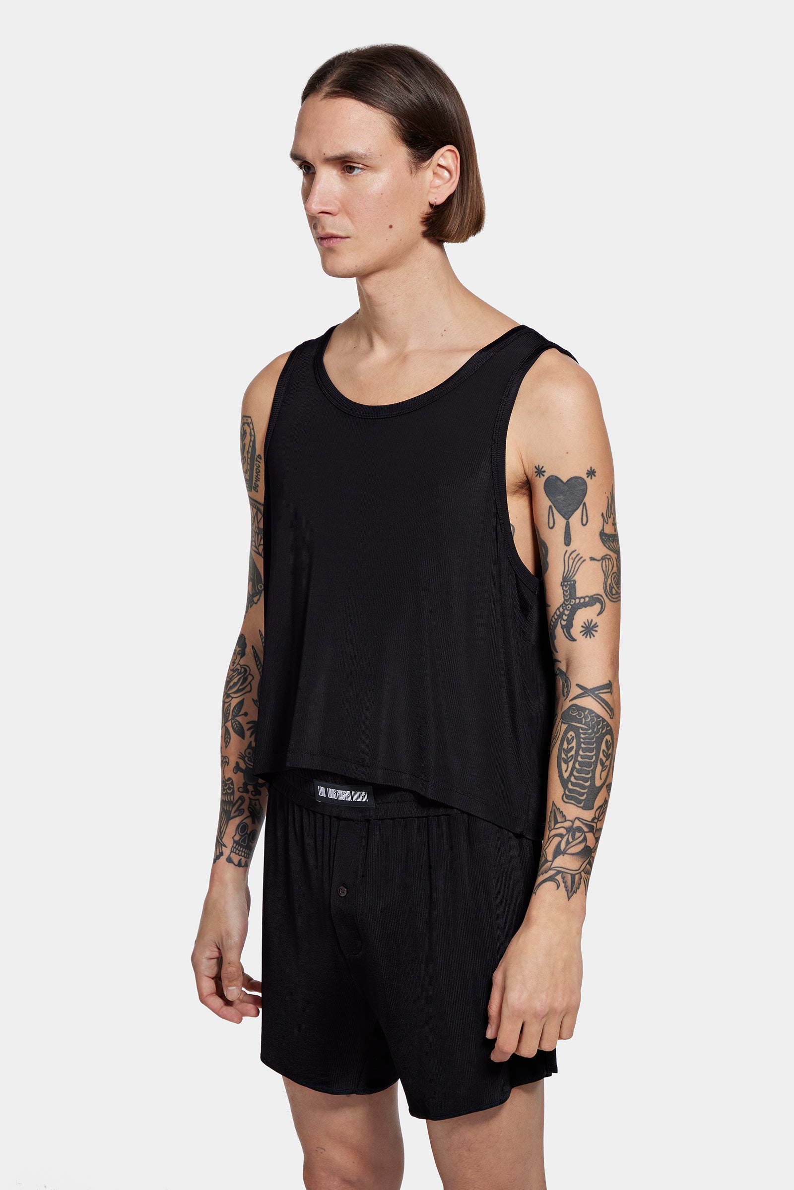 FLOWING TANK TOP IN RIBBED VISCOSE