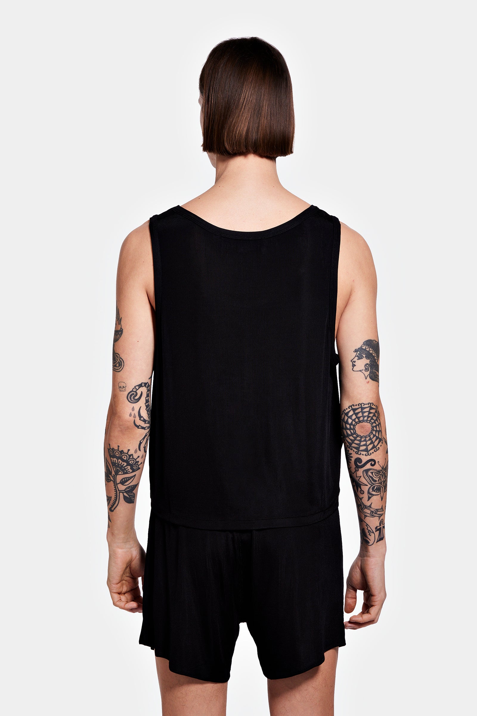 FLOWING TANK TOP IN RIBBED VISCOSE